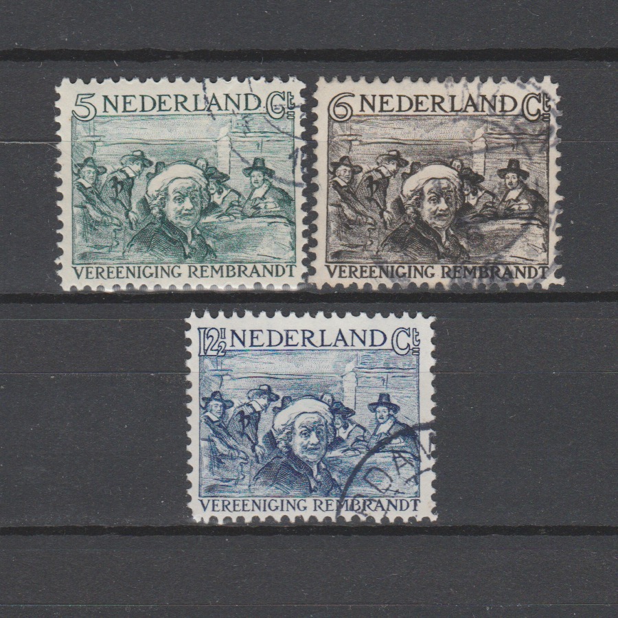Nederland 1930 229-231 Rembrandt gestempeld