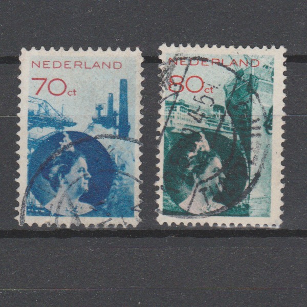 Nederland 1931 236-237 Wilhelmina fotomontage gestempeld