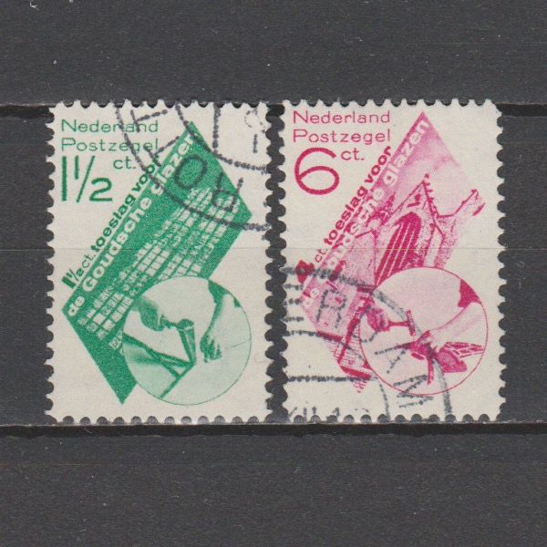 Nederland 1931 238-239 Goudse glazen gestempeld