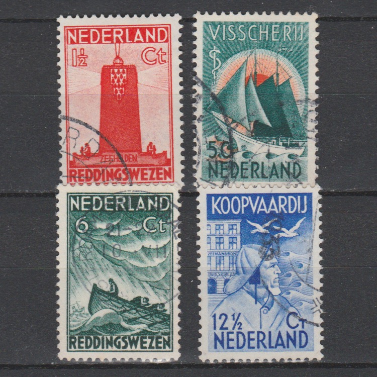 Nederland 1933 257-260 Zeemanszegels gestempeld