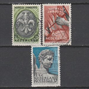 Nederland 1937 293-295 Jamboree gestempeld