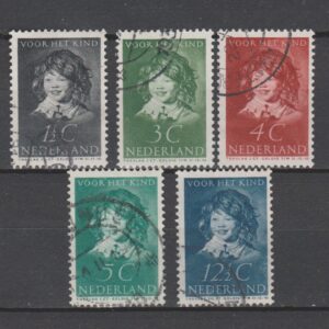 Nederland 1937 300-304 Kinderzegels gestempeld