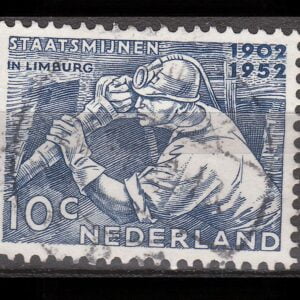 Nederland 1952 582 Staatsmijnen (mijnwerker) gestempeld