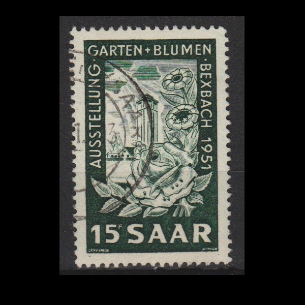 Duitsland 1951 Saar 307 gestempeld