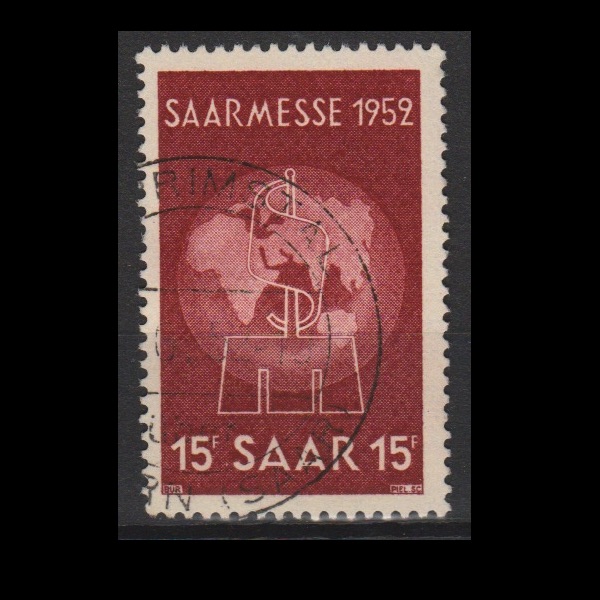 Duitsland 1952 Saar 317 gestempeld
