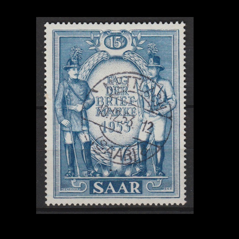 Duitsland 1953 Saar 342 gestempeld