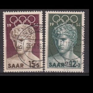 Duitsland 1956 Saar 371-372 gestempeld