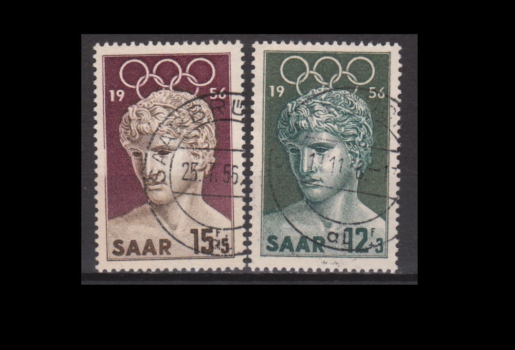 Duitsland 1956 Saar 371-372 gestempeld