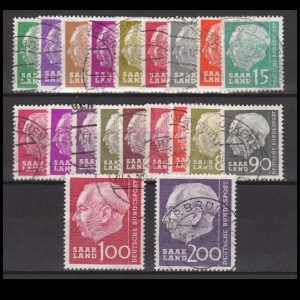 Duitsland 1957 Saarland 380-399 gestempeld