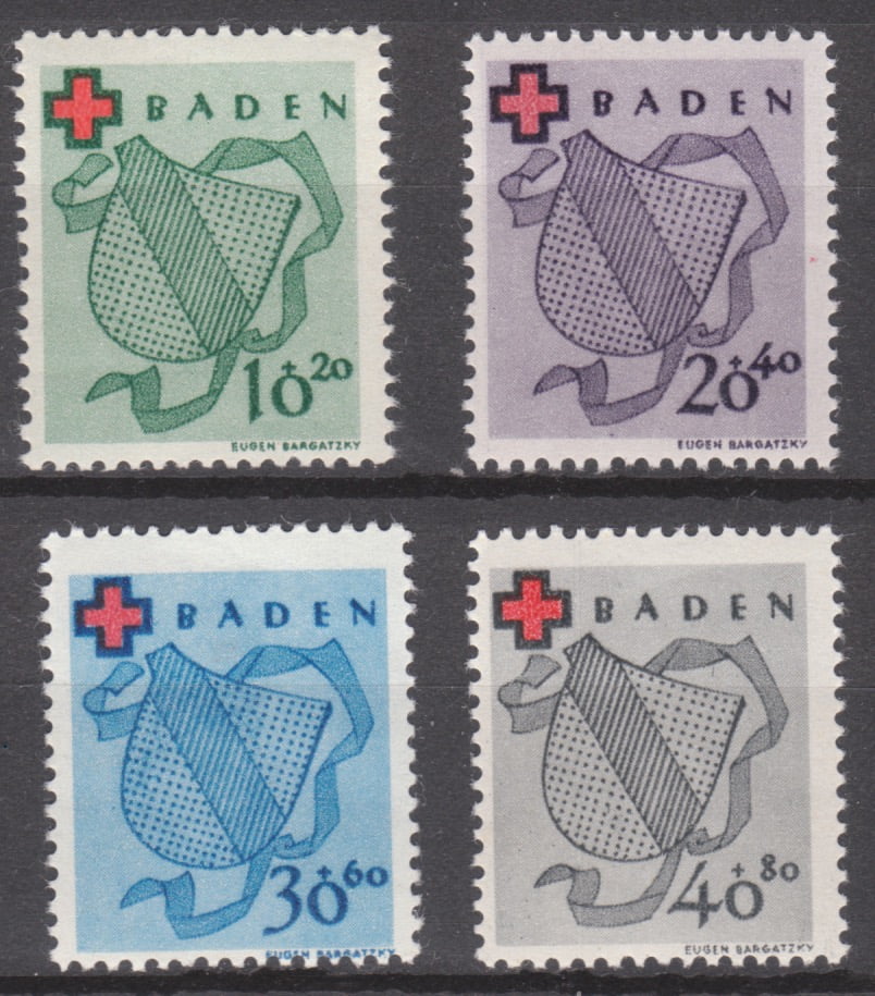 Duitsland 1949 Baden 42A-45A