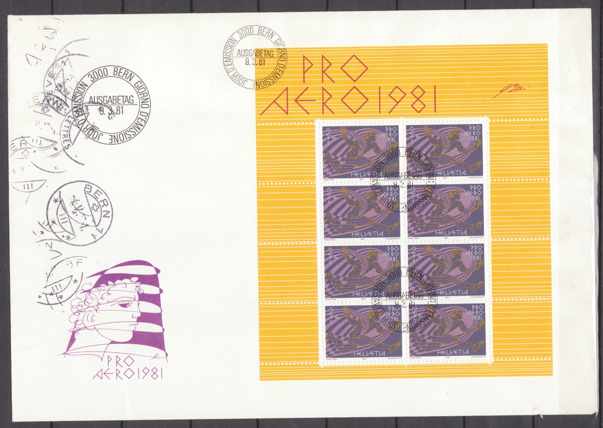 Zwitserland 1981 Luchtpost FDC