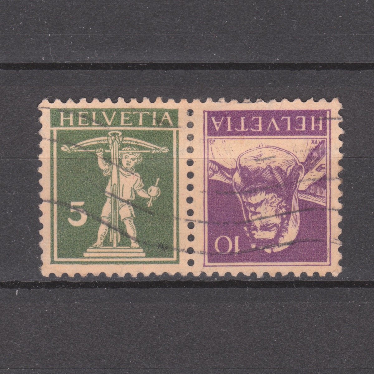 Zwitserland 1930 K 26 z keerdruk gestempeld