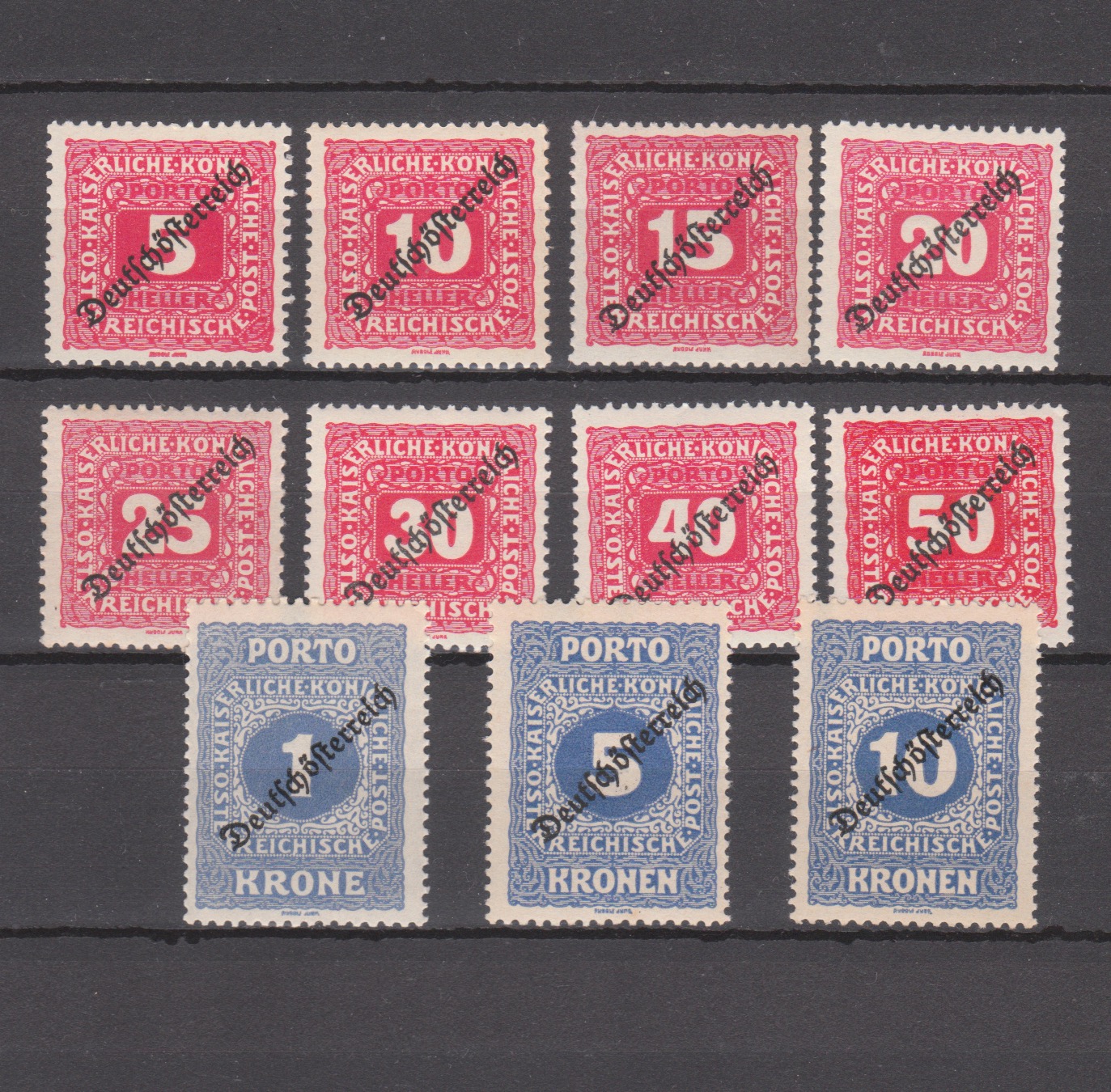 Oostenrijk 1919 Port 64-74