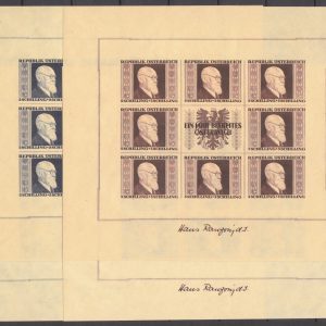 Oostenrijk 1946 772-775 B Renner Blokken ongetand