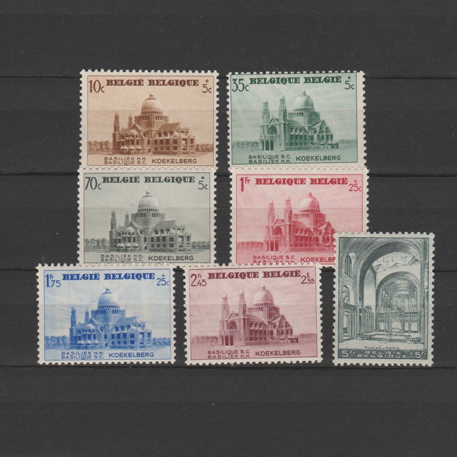 België 1938 471-477 Basliek Heilige hart Koekelberg