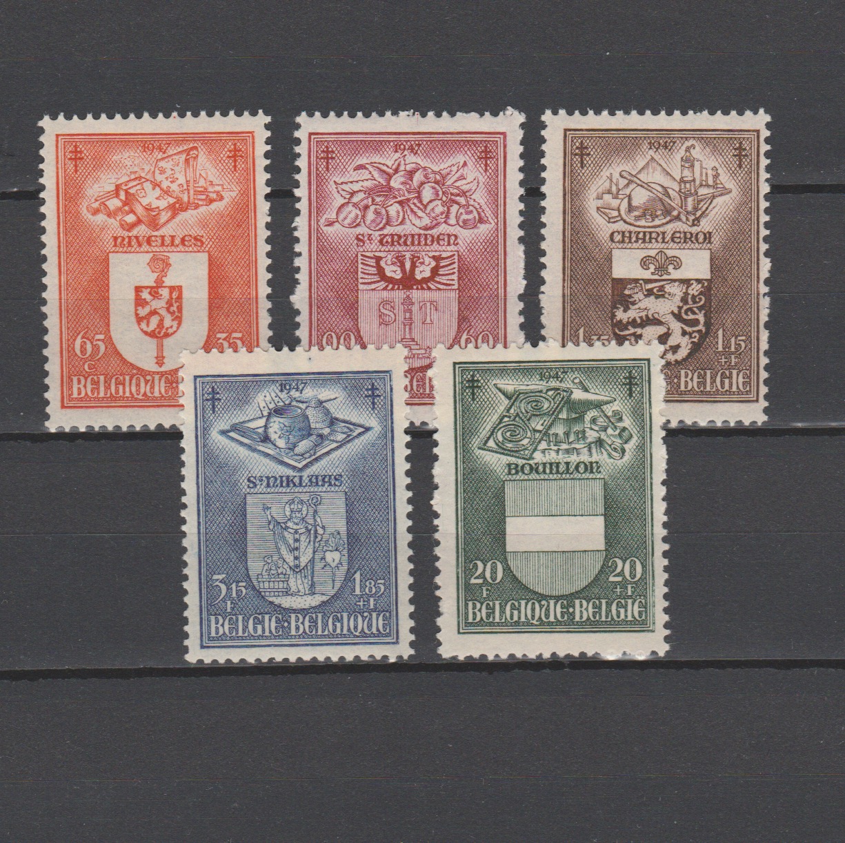 België 1947 756-760 Wapenschilden