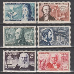 Frankrijk 1955 1012-1017 Beroemde Uitvinders