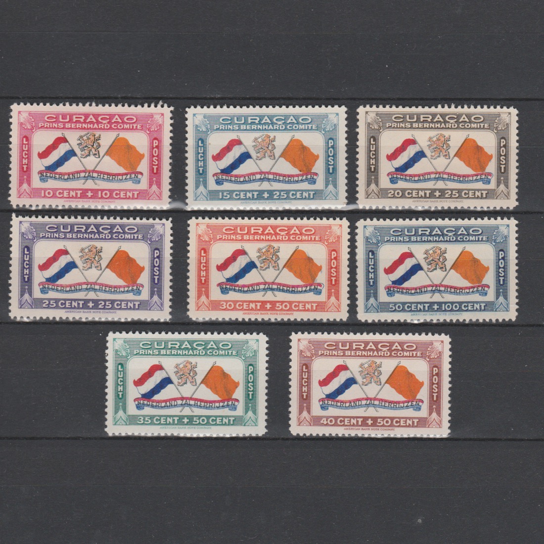 Curaçao 1941 LP18-25 Luchtpost ongebruikt