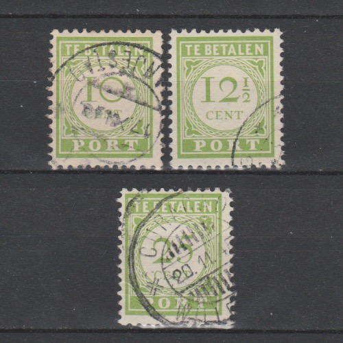 Curaçao 1945 Port P 31-33 gestempeld