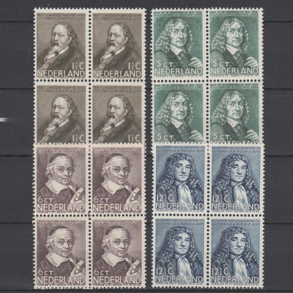 Nederland 1937 296-299 Zomerzegels blok van 4