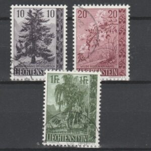 Liechtenstein 1957 357-359 Einheimische Bäume und Sträucher gestempeld