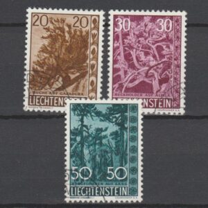 Liechtenstein 1960 399-401 Einheimische Bäume und Sträucher gestempeld