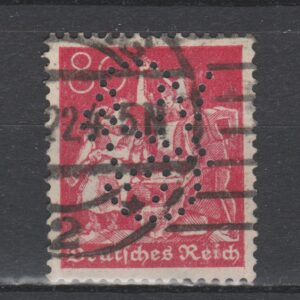Duitsland 1921 186 gestempeld gekeurd met perfin