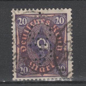 Duitsland 1922 207 W gestempeld gekeurd met perfin