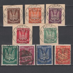 Duitsland 1922 210-218 Luchtpost gestempeld