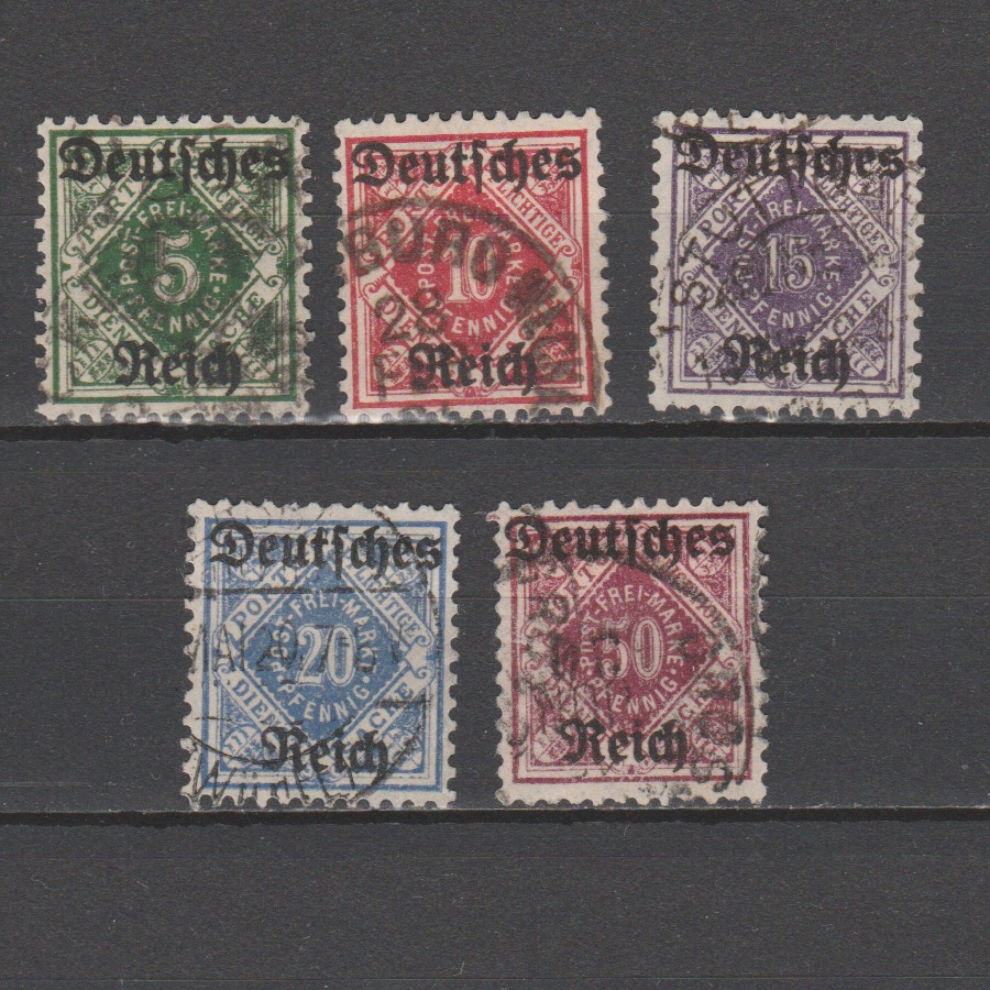 Duitsland 1920 52-56 Dienst gestempeld