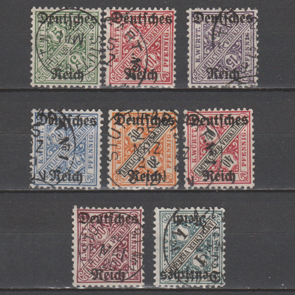 Duitsland 1920 57-64 Dienst gestempeld