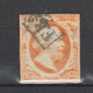 Nederland 1852 3 Willem III gestempeld