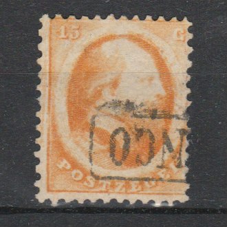 Nederland 1864 6 Willem III gestempeld