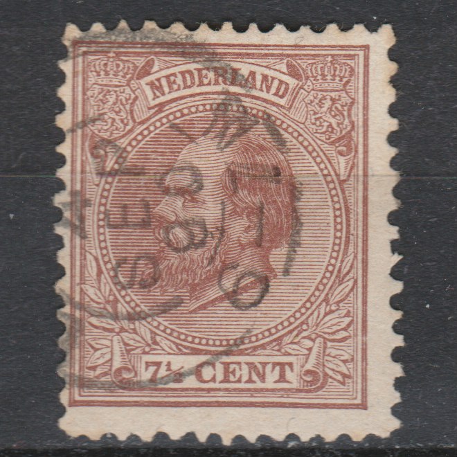 Nederland 1872 20 H Willem III gestempeld