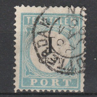 Nederland 1881 P 3 D I Port gestempeld - Afbeelding 2