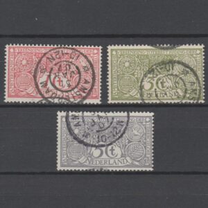 Nederland 1906 84-86a Tuberculose TBC gestempeld