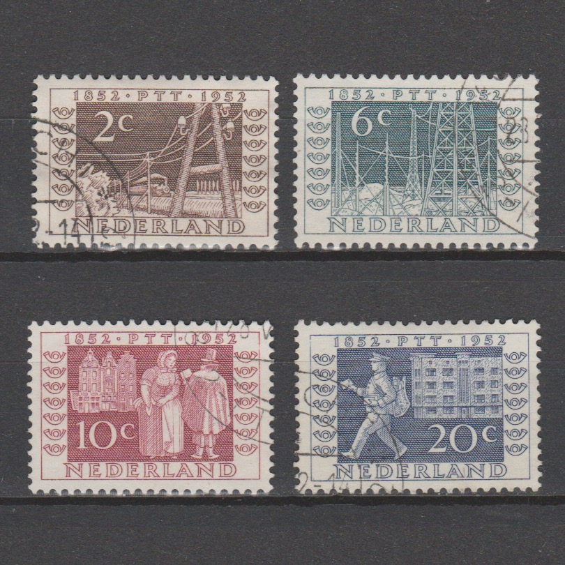 Nederland 1952 592-595 Tentoonstellingszegels ITEP gestempeld