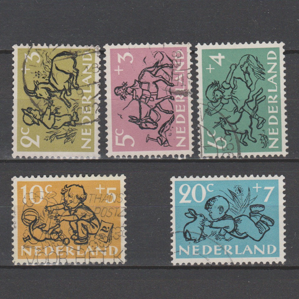 Nederland 1952 596-600 Kinderzegels gestempeld