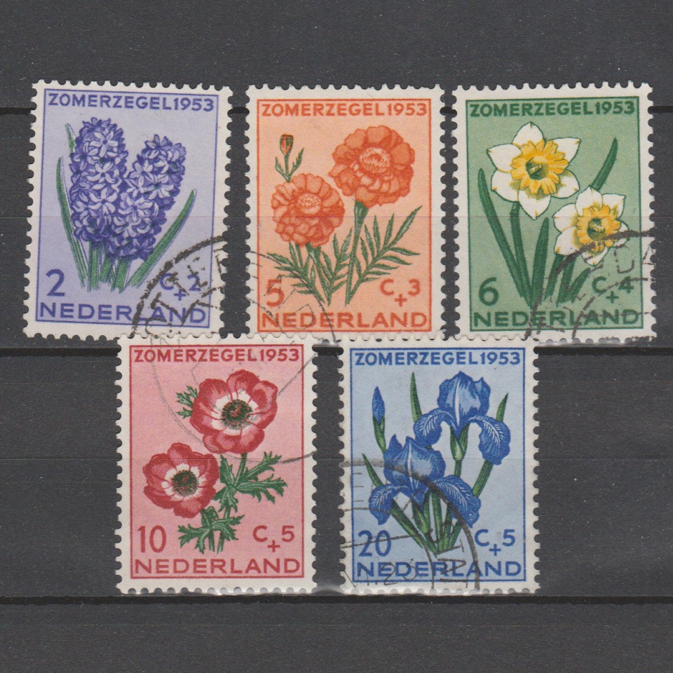 Nederland 1953 602-606 Zomerzegels gestempeld