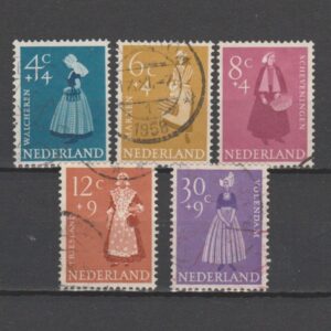 Nederland 1958 707-711 Zomerzegels gestempeld