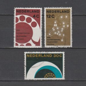 Nederland 1962 771-773 Automatisering telefoonnet gestempeld