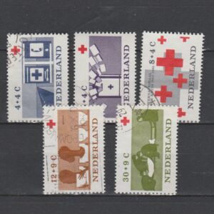 Nederland 1963 795-799 100 jaar Rode Kruis gestempeld
