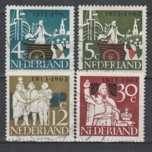 Nederland 1963 807-810 150 jaar Onafhankelijkheid gestempeld