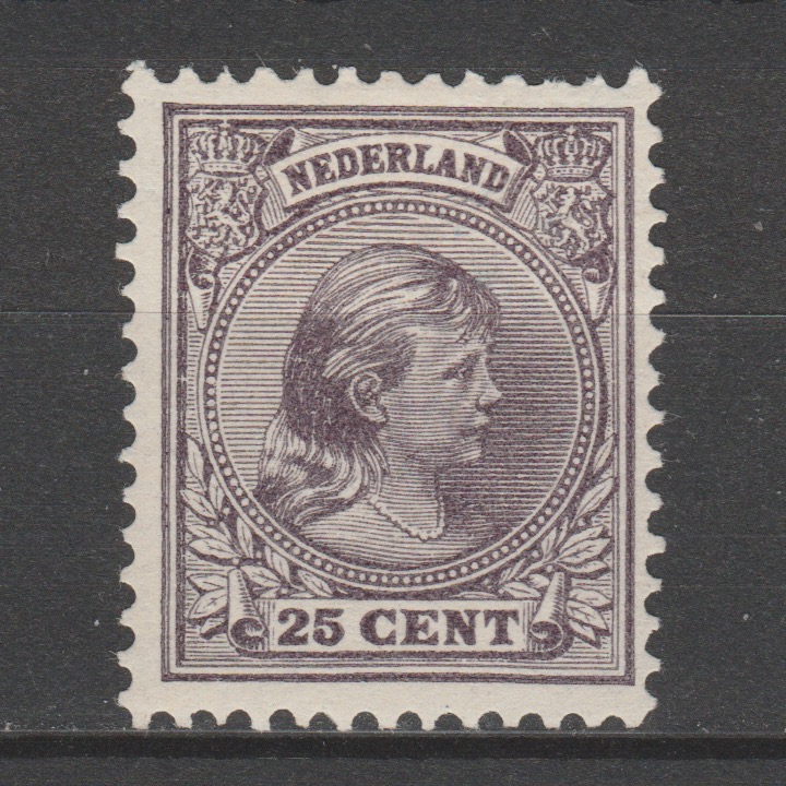 Nederland 1891 42 Wilhelmina hangend haar ongebruikt