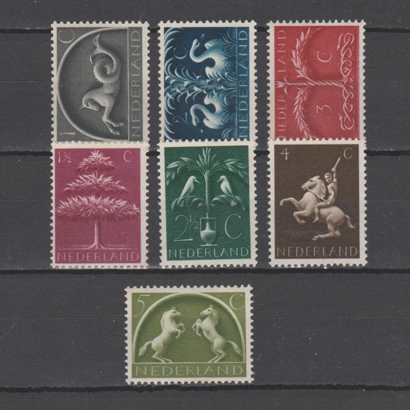 Nederland 1943 405-411 Germaanse Symbolen