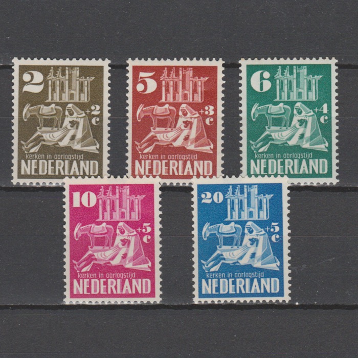 Nederland 1950 556-560 Kerken in oorlogstijd