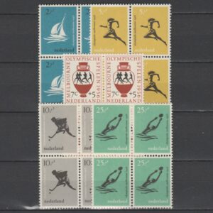 Nederland 1956 676-680 Olympische spelen in blok van 4