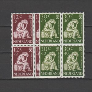 Nederland 1960 736-737 Vluchtelingen in blok van 4