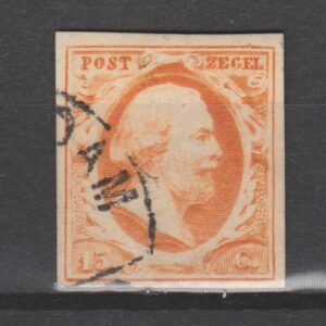 Nederland 1852 3 Willem III gestempeld