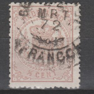 Nederland 1869 13 Rijkswapen gestempeld